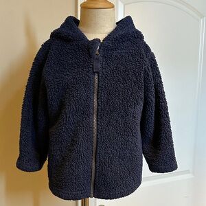 Hanna Andersson Cozy Navy Kids plush Jacket